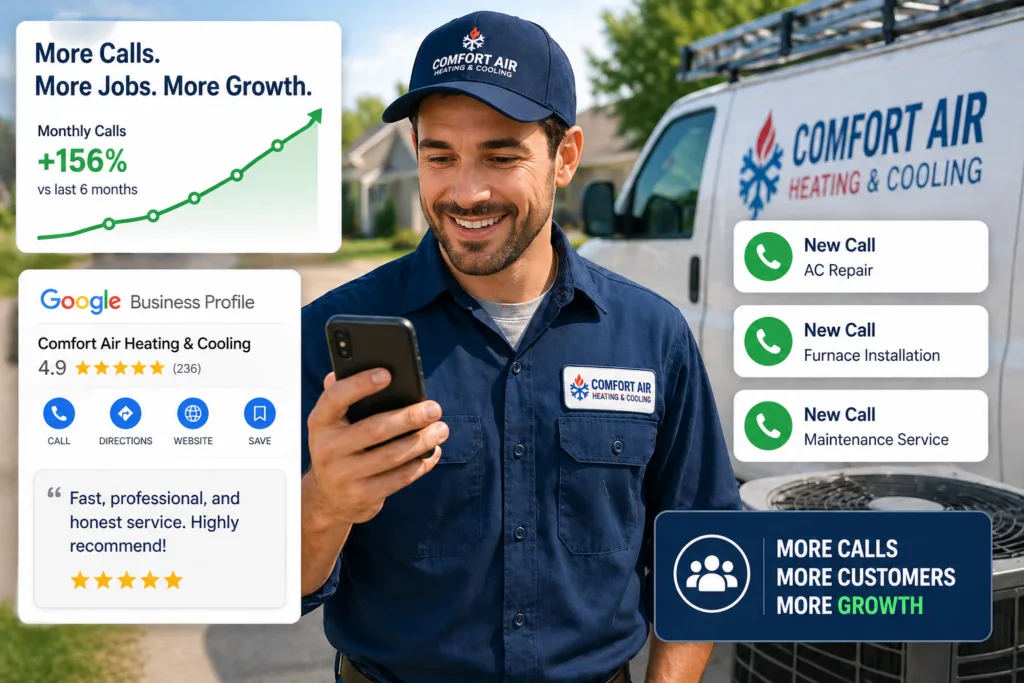 hvac business getting more calls - google business profile hvac