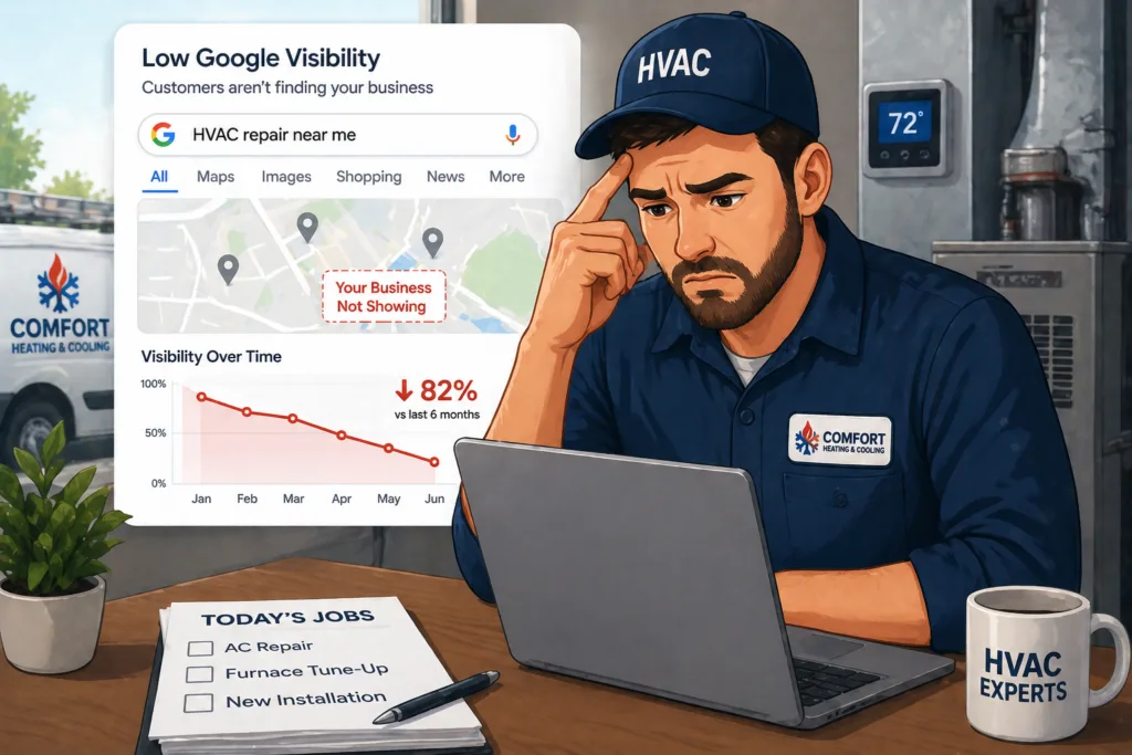 hvac not showing on google results - google business profile hvac