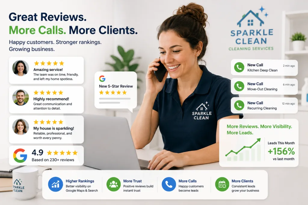 cleaning business reviews leads