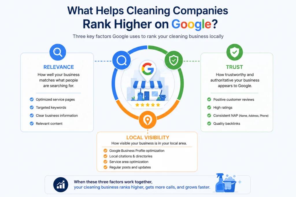 cleaning company google ranking factors