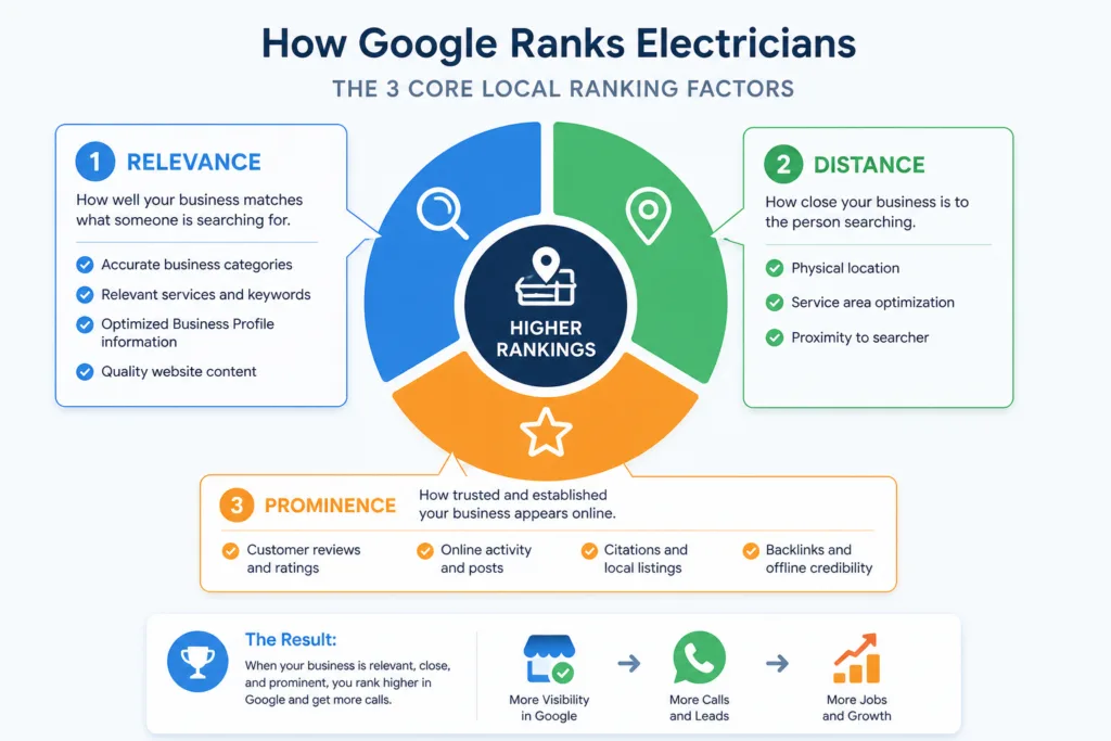 electrician google ranking factors