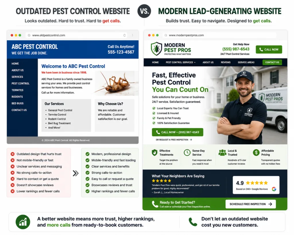 pest control website comparison