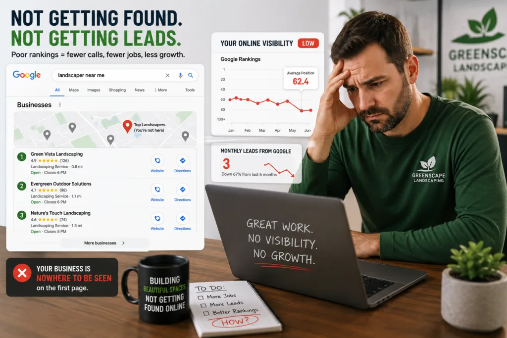 landscaper seo usa ranking issues