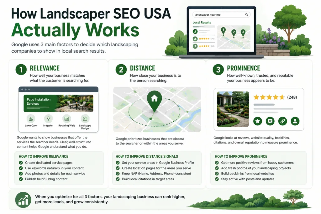 landscaping google ranking factors