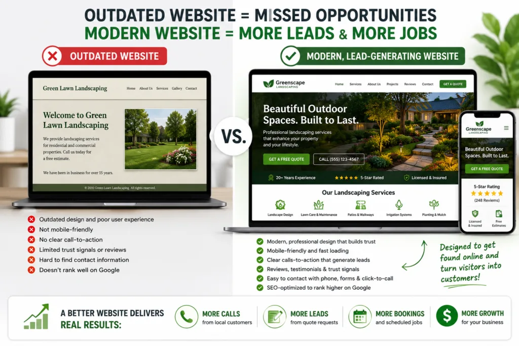 landscaping website comparison