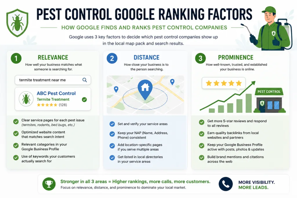 pest control google ranking factors