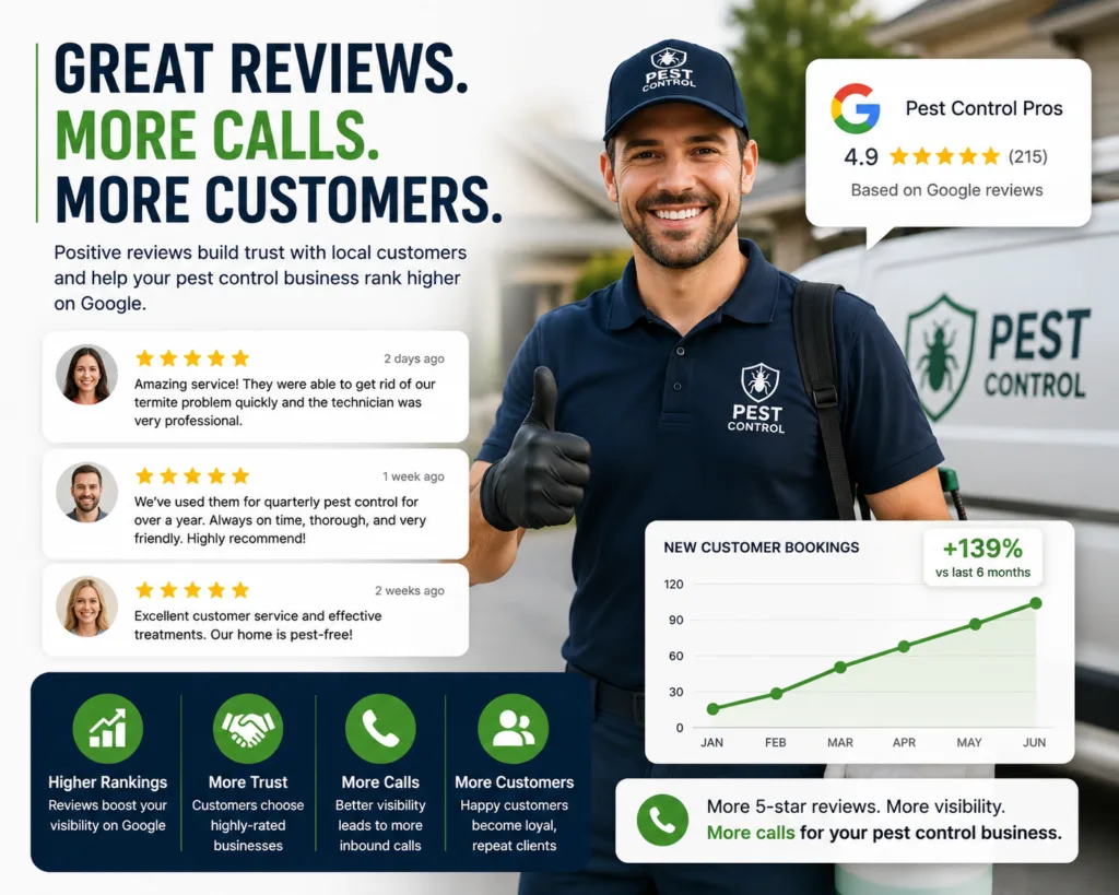 pest control reviews generate leads