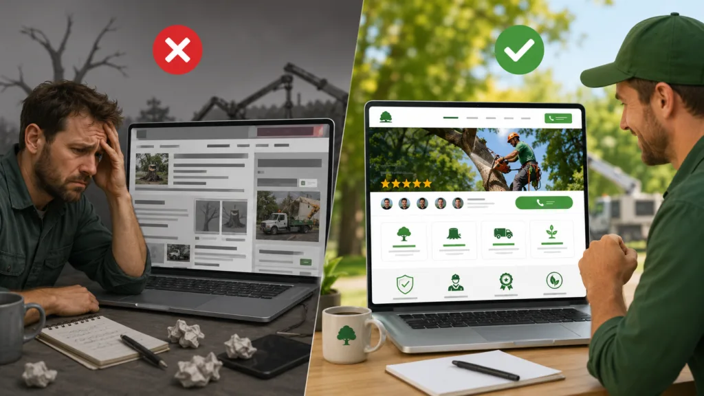 tree service website comparison